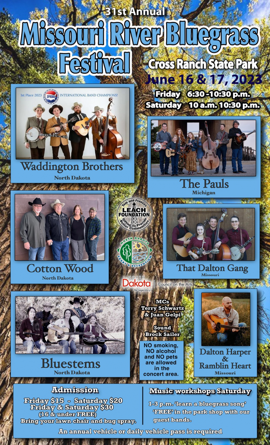 Missouri River Bluegrass Festival North Dakota Parks and Recreation